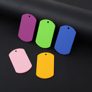 Stainless Steel Hang Tag Colored String Spray Paint Pet Dog Brand Dog Tag Color DIY Accessories