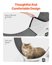 Cat Exercise Wheel With Pedometer 40.8 Cat Treadmill For Pet Health White