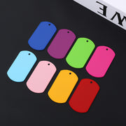 Stainless Steel Hang Tag Colored String Spray Paint Pet Dog Brand Dog Tag Color DIY Accessories