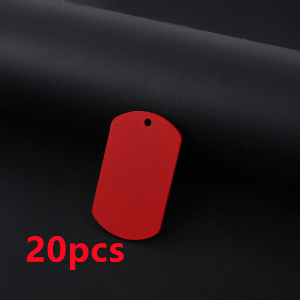 Stainless Steel Hang Tag Colored String Spray Paint Pet Dog Brand Dog Tag Color DIY Accessories