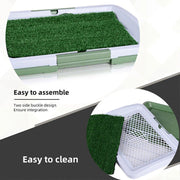 Pet Dog Toilet Mat Indoor Restroom Training Grass Potty Pad Loo Tray Large Puppy