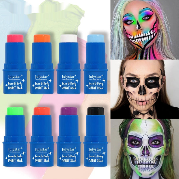 Halloween Popular Body Painting Cream Makeup Facial Water-soluble Fluorescent Face Stage Colored Drawing Crayon