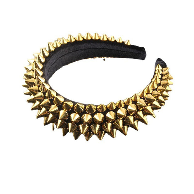 Fashion Sponge Rivet Baroque Headband