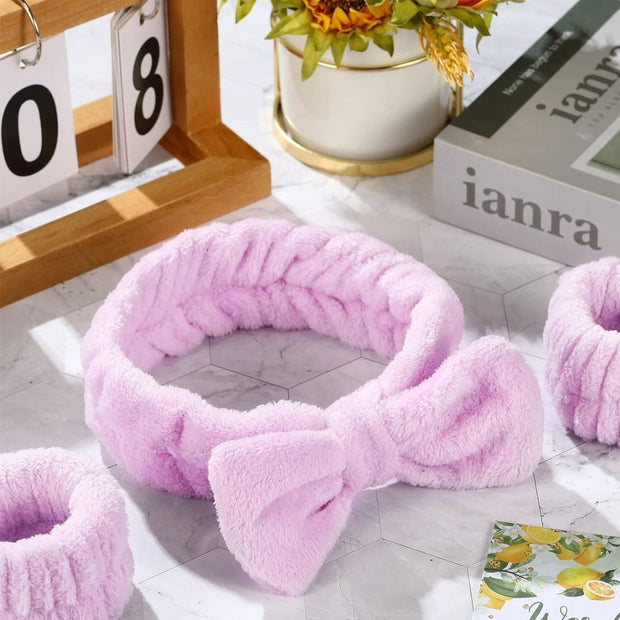 Hairband Bracelet Three-piece Purple Set