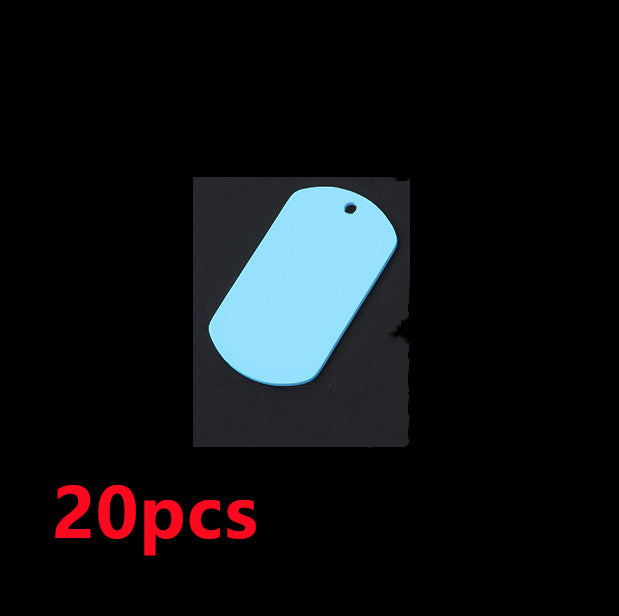 Stainless Steel Hang Tag Colored String Spray Paint Pet Dog Brand Dog Tag Color DIY Accessories